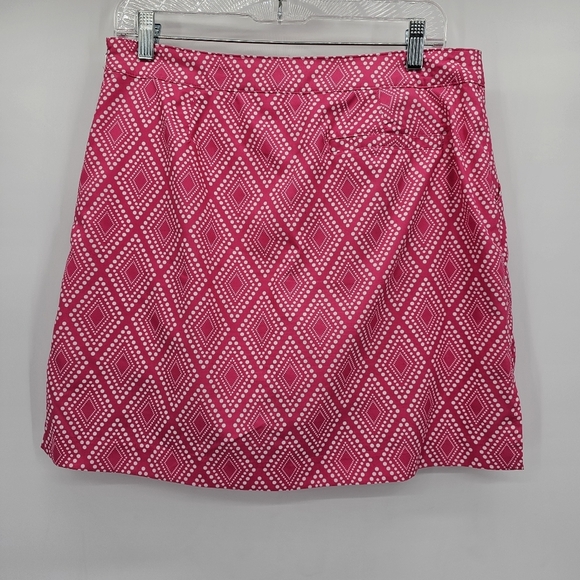Coral Bay Golf Skort Quick Dry Side Zipper Hot Pink Womens Size 10P - Picture 2 of 6